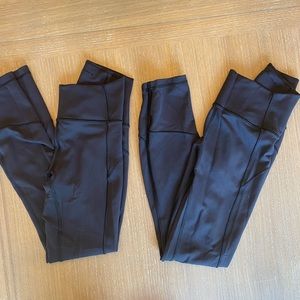 Set of two Lululemon In Movements. Size 2. 25in.